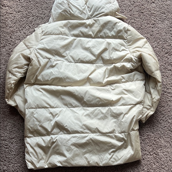 Zara Ecru Cream Duck Down Puffer Coat Size S - Picture 8 of 8